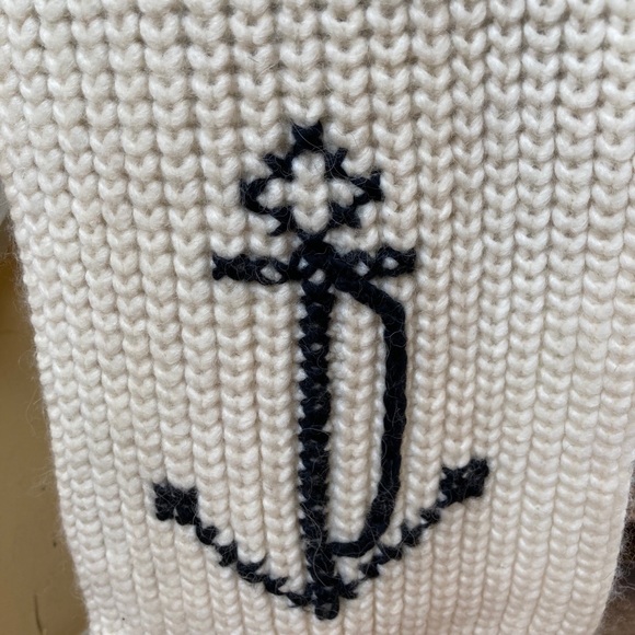 J Crew Wool Knit Anchor Scarf - Picture 3 of 5